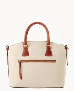 Dooney & Bourke The Pebble Grain Collection|Pebbled Leather<Pebble Grain Domed Satchel Bone