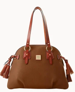 Dooney & Bourke The Pebble Grain Collection|Pebbled Leather<Pebble Grain Domed Satchel Bark
