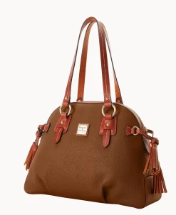 Dooney & Bourke The Pebble Grain Collection|Pebbled Leather<Pebble Grain Domed Satchel Bark