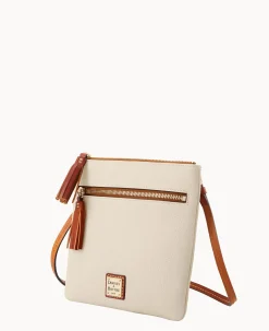 Dooney & Bourke The Pebble Grain Collection|Pebbled Leather<Pebble Grain Double Zip Tassel Crossbody Bone