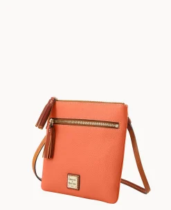 Dooney & Bourke The Pebble Grain Collection|Pebbled Leather<Pebble Grain Double Zip Tassel Crossbody Coral