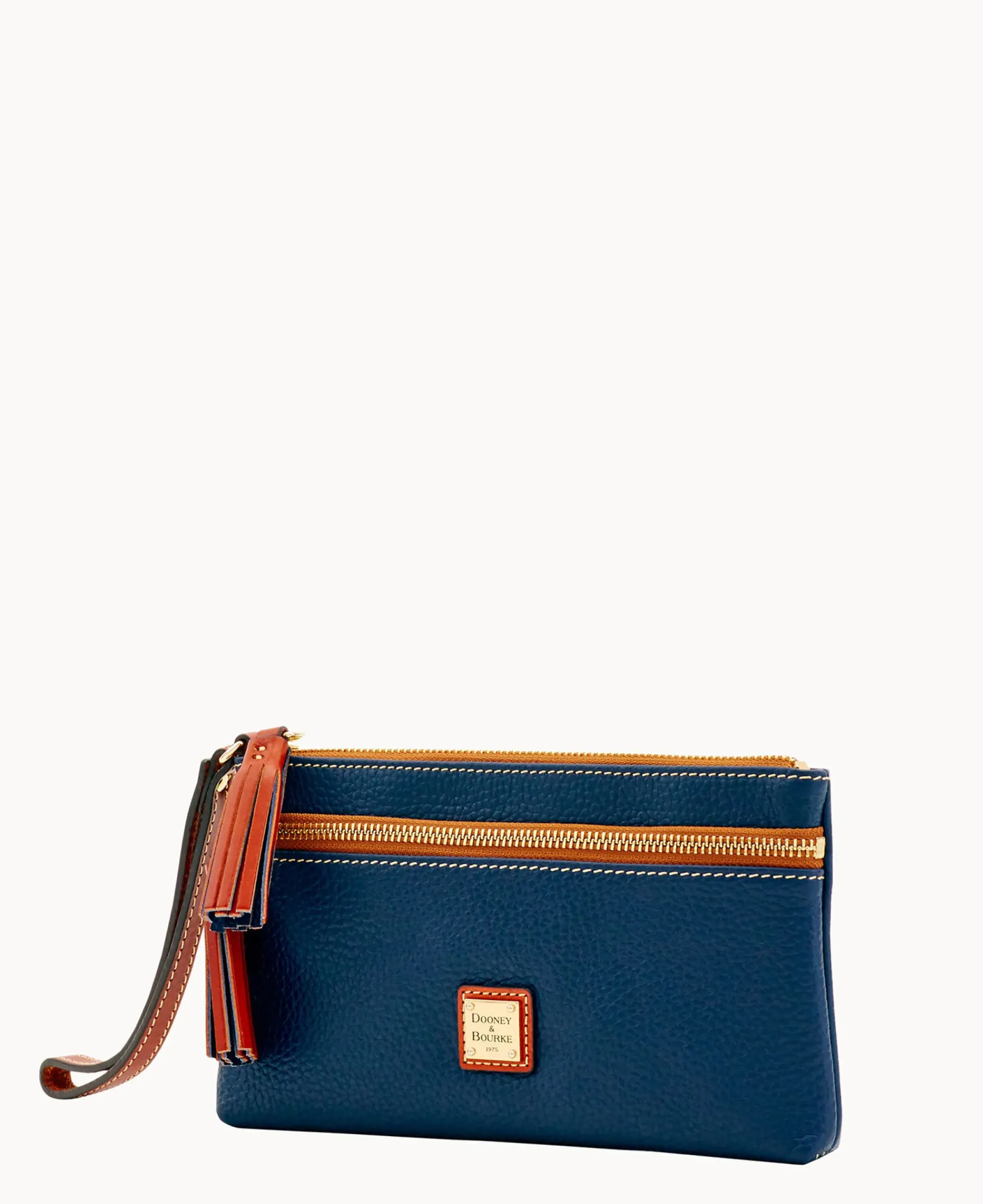 Dooney & Bourke The Pebble Grain Collection|Grab and Go<Pebble Grain Double Zip Wristlet Midnight Blue