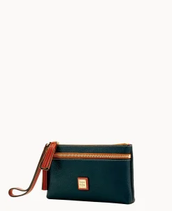 Dooney & Bourke The Pebble Grain Collection|Grab and Go<Pebble Grain Double Zip Wristlet Black