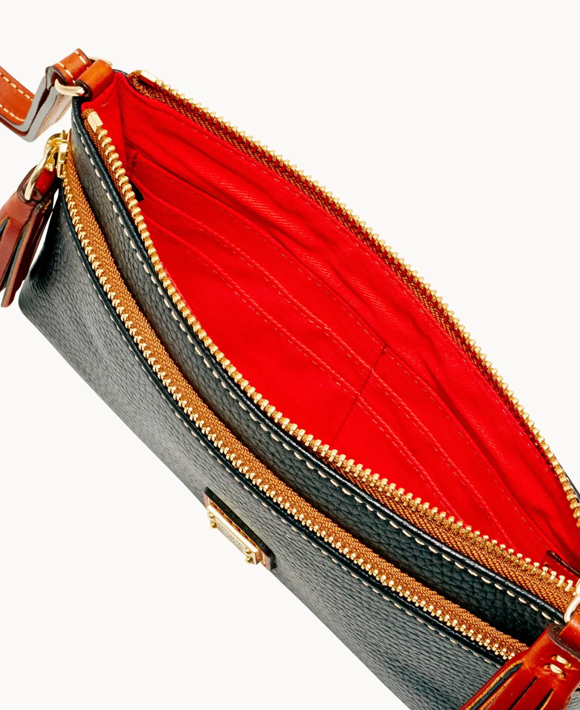 Dooney & Bourke The Pebble Grain Collection|Grab and Go<Pebble Grain Double Zip Wristlet Black