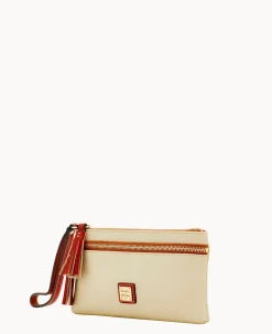Dooney & Bourke The Pebble Grain Collection|Grab and Go<Pebble Grain Double Zip Wristlet Bone