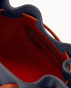 Dooney & Bourke The Pebble Grain Collection|Pebbled Leather<Pebble Grain Drawstring Midnight Blue