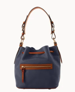 Dooney & Bourke The Pebble Grain Collection|Pebbled Leather<Pebble Grain Drawstring Midnight Blue