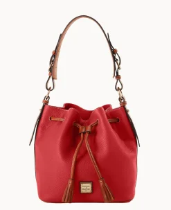 Dooney & Bourke The Pebble Grain Collection|Pebbled Leather<Pebble Grain Drawstring Red