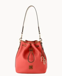 Dooney & Bourke The Pebble Grain Collection|Ready For the Getaway<Pebble Grain Drawstring Geranium