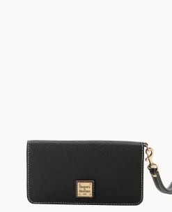 Dooney & Bourke The Pebble Grain Collection|Grab and Go<Pebble Grain Fey Phone Wristlet Black Black