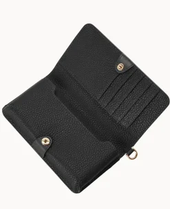 Dooney & Bourke The Pebble Grain Collection|Grab and Go<Pebble Grain Fey Phone Wristlet Black Black