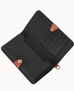 Dooney & Bourke The Pebble Grain Collection|Grab and Go<Pebble Grain Fey Phone Wristlet Black