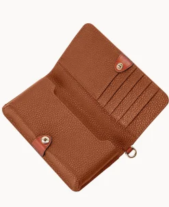 Dooney & Bourke The Pebble Grain Collection|Grab and Go<Pebble Grain Fey Phone Wristlet Caramel