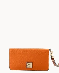 Dooney & Bourke The Pebble Grain Collection|Grab and Go<Pebble Grain Fey Phone Wristlet Clementine