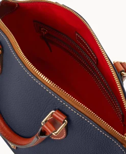 Dooney & Bourke The Pebble Grain Collection|Pebbled Leather<Pebble Grain Geena Satchel Midnight Blue