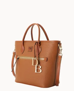 Dooney & Bourke The Pebble Grain Collection|Ready For the Getaway<Pebble Grain Handle Tote Caramel