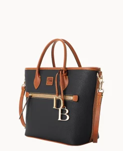Dooney & Bourke The Pebble Grain Collection|Ready For the Getaway<Pebble Grain Handle Tote Black