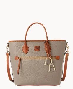 Dooney & Bourke The Pebble Grain Collection|Ready For the Getaway<Pebble Grain Handle Tote Taupe