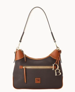 Dooney & Bourke The Pebble Grain Collection|Ready For the Getaway<Pebble Grain Hobo Brown Tmoro