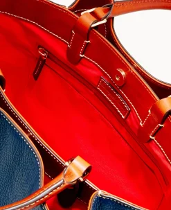 Dooney & Bourke The Pebble Grain Collection|Pebbled Leather<Pebble Grain Large Barlow Midnight Blue