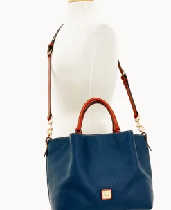 Dooney & Bourke The Pebble Grain Collection|Pebbled Leather<Pebble Grain Large Barlow Midnight Blue