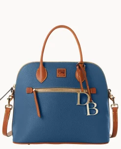 Dooney & Bourke The Pebble Grain Collection|Ready For the Getaway<Pebble Grain Large Domed Satchel Jeans