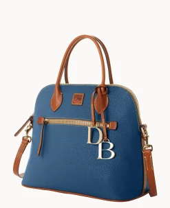 Dooney & Bourke The Pebble Grain Collection|Ready For the Getaway<Pebble Grain Large Domed Satchel Jeans