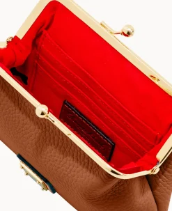 Dooney & Bourke The Pebble Grain Collection|Clutches<Pebble Grain Large Frame Purse Caramel