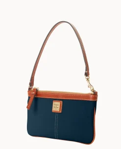 Dooney & Bourke The Pebble Grain Collection|Grab and Go<Pebble Grain Large Slim Wristlet Midnight Blue