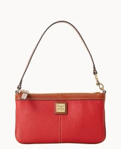 Dooney & Bourke The Pebble Grain Collection|Grab and Go<Pebble Grain Large Slim Wristlet Red