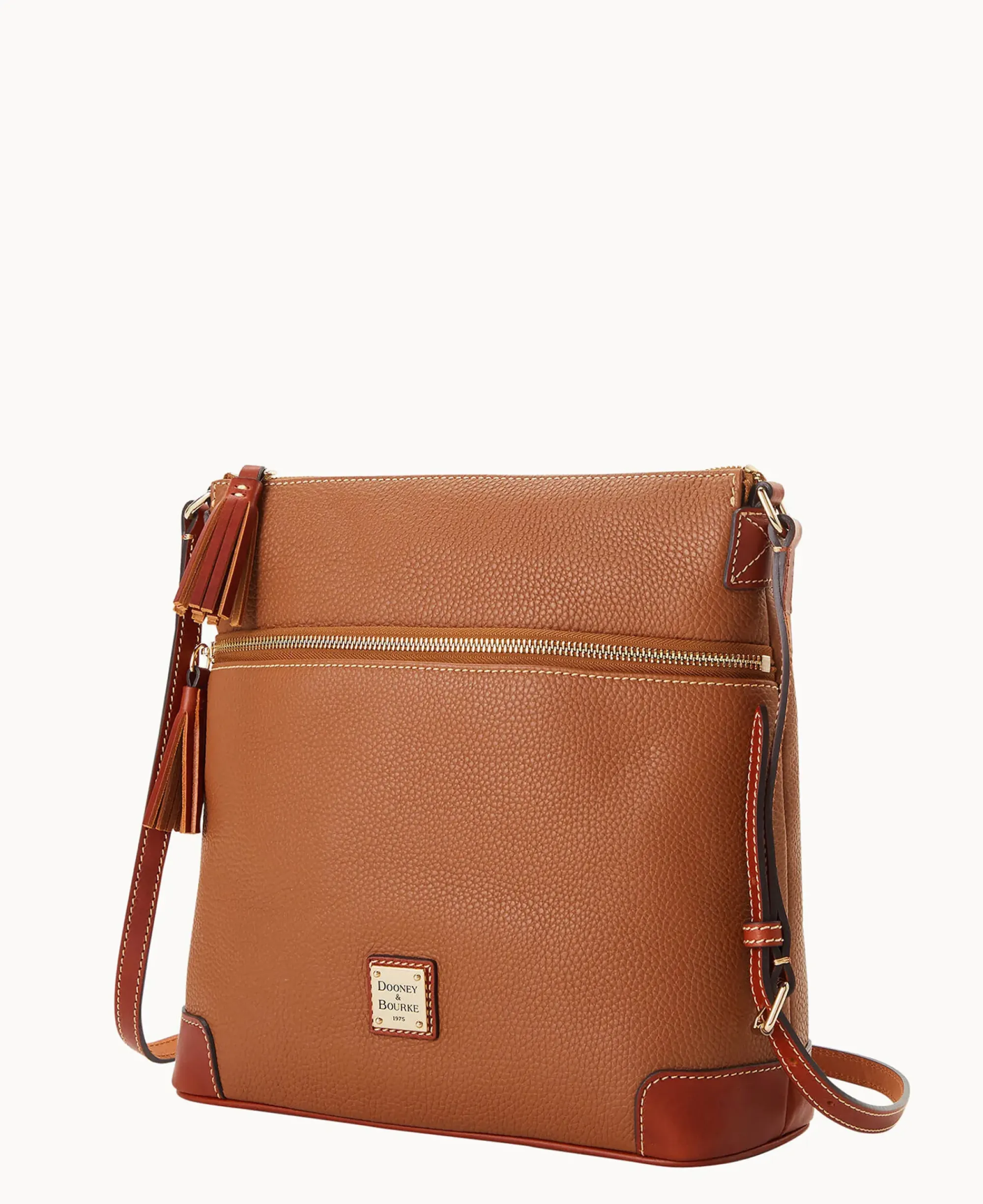 Dooney & Bourke The Pebble Grain Collection|Pebbled Leather<Pebble Grain Large Tassel Crossbody Caramel
