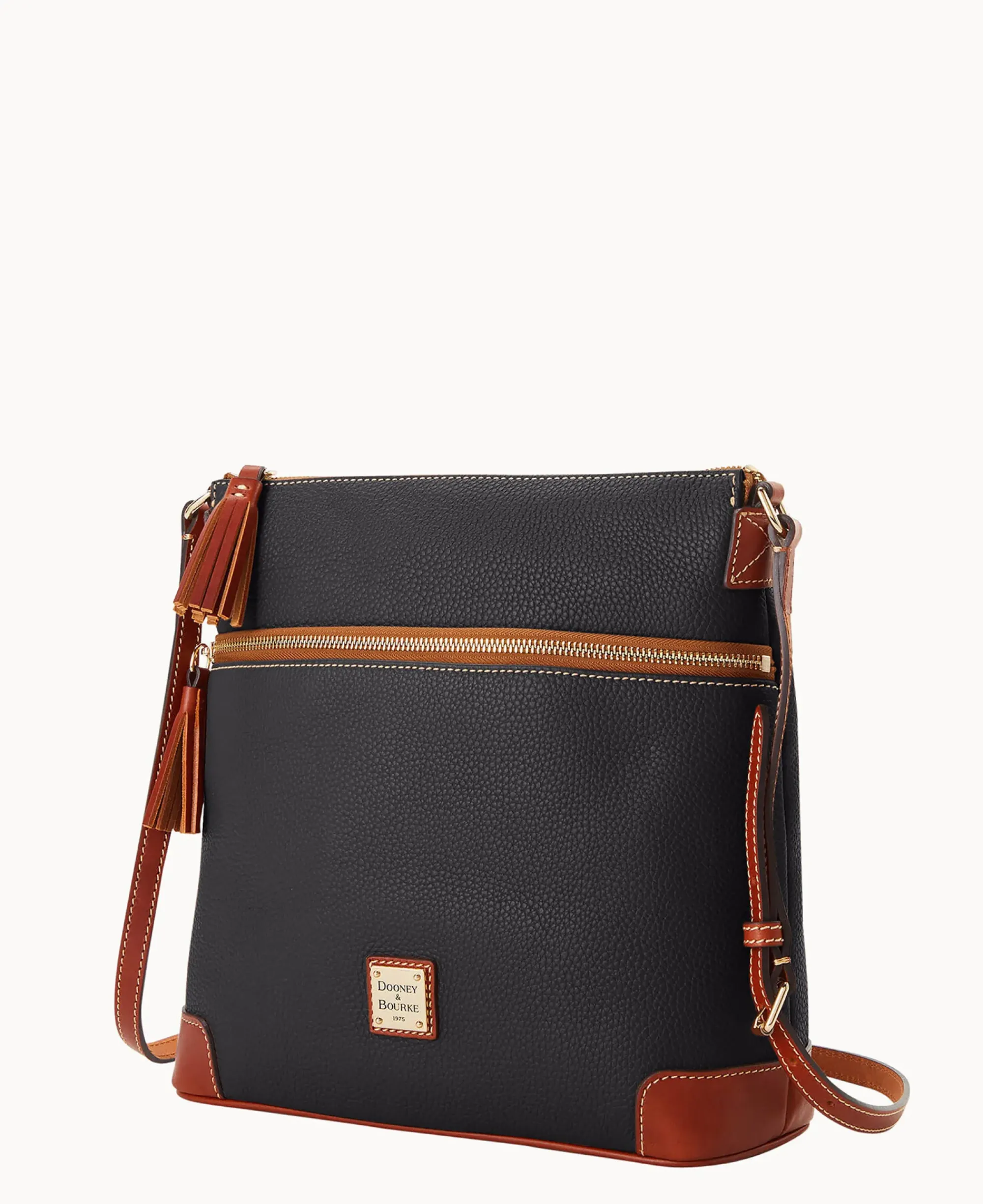 Dooney & Bourke The Pebble Grain Collection|Pebbled Leather<Pebble Grain Large Tassel Crossbody Black