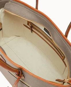 Dooney & Bourke The Pebble Grain Collection|Ready For the Getaway<Pebble Grain Large Tote Taupe