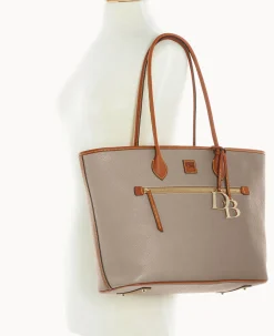 Dooney & Bourke The Pebble Grain Collection|Ready For the Getaway<Pebble Grain Large Tote Taupe