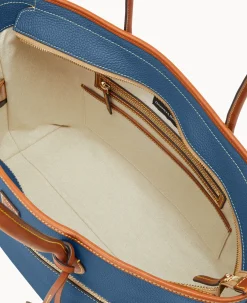 Dooney & Bourke The Pebble Grain Collection|Ready For the Getaway<Pebble Grain Large Tote Jeans