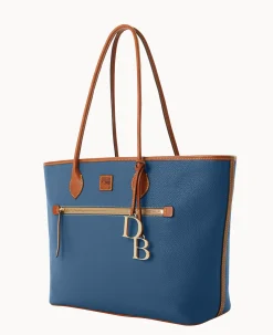 Dooney & Bourke The Pebble Grain Collection|Ready For the Getaway<Pebble Grain Large Tote Jeans