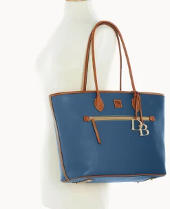 Dooney & Bourke The Pebble Grain Collection|Ready For the Getaway<Pebble Grain Large Tote Jeans