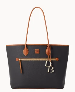 Dooney & Bourke The Pebble Grain Collection|Ready For the Getaway<Pebble Grain Large Tote Black
