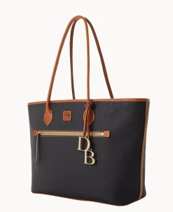 Dooney & Bourke The Pebble Grain Collection|Ready For the Getaway<Pebble Grain Large Tote Black