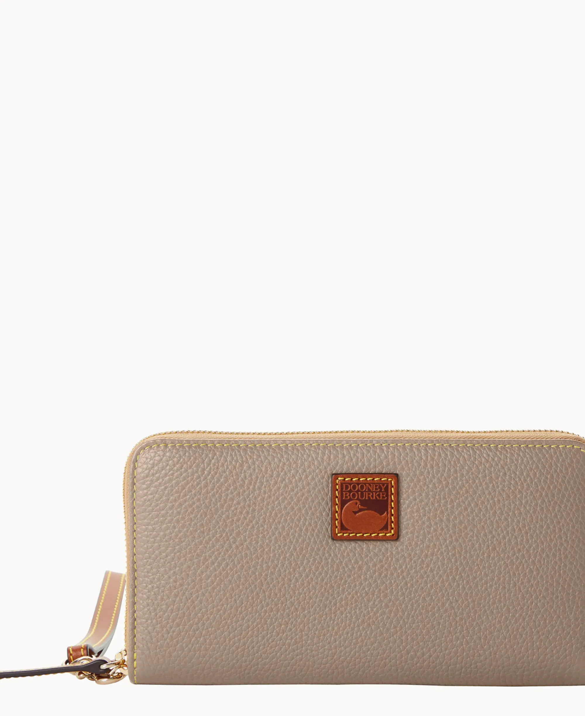 Dooney & Bourke The Pebble Grain Collection|Grab and Go<Pebble Grain Large Zip Around Wristlet Taupe