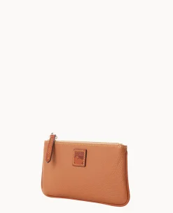 Dooney & Bourke The Pebble Grain Collection|Grab and Go<Pebble Grain Medium Wristlet Caramel