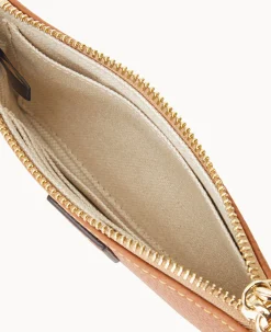 Dooney & Bourke The Pebble Grain Collection|Grab and Go<Pebble Grain Medium Wristlet Caramel