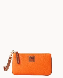 Dooney & Bourke The Pebble Grain Collection|Grab and Go<Pebble Grain Medium Wristlet Clementine