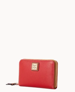 Dooney & Bourke The Pebble Grain Collection|Grab and Go<Pebble Grain Medium Zip Around Wallet Red