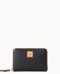 Dooney & Bourke The Pebble Grain Collection|Grab and Go<Pebble Grain Medium Zip Around Wallet Black