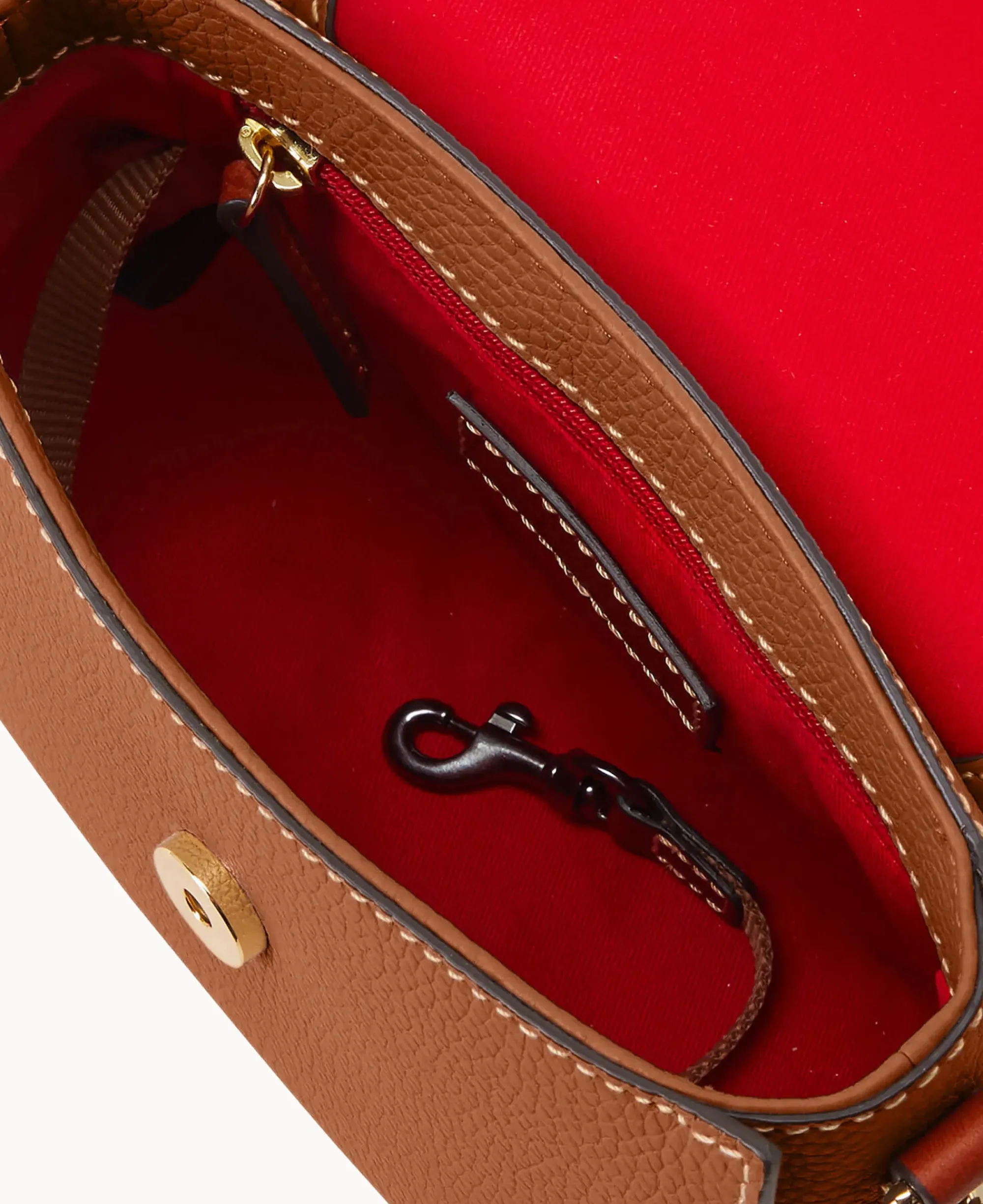 Dooney & Bourke The Pebble Grain Collection|Pebbled Leather<Pebble Grain Saddle Bag Caramel