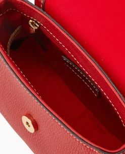 Dooney & Bourke The Pebble Grain Collection|Pebbled Leather<Pebble Grain Saddle Bag Red