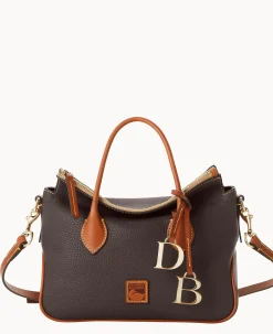 Dooney & Bourke The Pebble Grain Collection|Ready For the Getaway<Pebble Grain Satchel Brown Tmoro