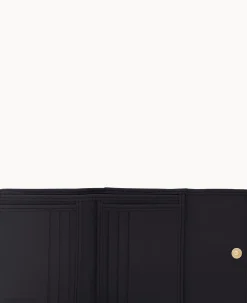 Dooney & Bourke The Pebble Grain Collection|Grab and Go<Pebble Grain Small Flap Credit Card Wallet Black Black