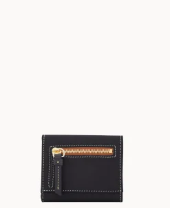 Dooney & Bourke The Pebble Grain Collection|Grab and Go<Pebble Grain Small Flap Credit Card Wallet Black Black